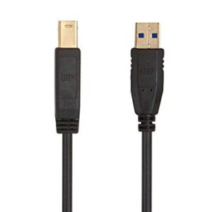 Monoprice USB 3.0 Type-A to Type-B Cable - 3 Feet - Black | Compatible with Monitor, Scanner, Hard Disk Drive, USB Hub, Printers - Select Series