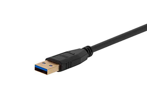 Monoprice USB 3.0 Type-A to Type-B Cable - 3 Feet - Black | Compatible with Monitor, Scanner, Hard Disk Drive, USB Hub, Printers - Select Series