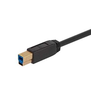 Monoprice USB 3.0 Type-A to Type-B Cable - 3 Feet - Black | Compatible with Monitor, Scanner, Hard Disk Drive, USB Hub, Printers - Select Series