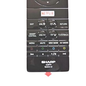 Sharp GJ221-U LCD 4K TV Remote Control