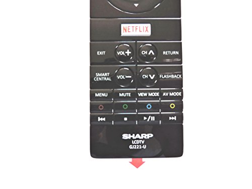 Sharp GJ221-U LCD 4K TV Remote Control