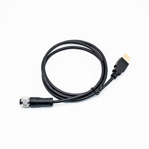 Elecbee M12 to USB Cable M12 4Pin A Code Female to USB 2.0 A Male Assembly 1M AWG26