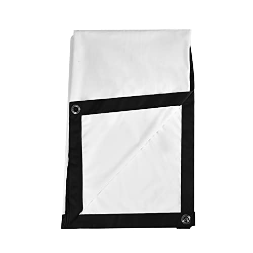 60-100 Inch Portable Foldable Non-Crease White Projector Curtain Projection Screen 4:3(100 inches)