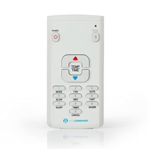 any command ac remote for over 60 brands, universal air conditioner remote control, lightweight ac remote control universal with multiple modes & magnetic back, white