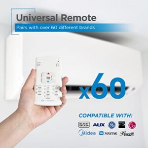 Any Command AC Remote for Over 60 Brands, Universal Air Conditioner Remote Control, Lightweight AC Remote Control Universal with Multiple Modes & Magnetic Back, White