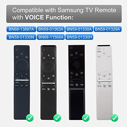 Replacement Voice Remote for Samsung TVs, only for Samsung-TV-Remote with Voice Function, for Samsung QLED UHD HDR FHD 4K 8K Smart TV