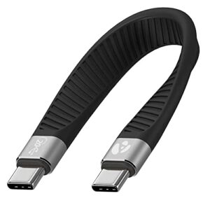 afterplug short usb-c to usb c cable [13cm 5 inch], 100w 5a pd fast charging, 20gbps 3.2 gen 2×2 for macbook, ipad pro, surface, chromebook, samsung s20, nintendo switch, external ssd, power bank