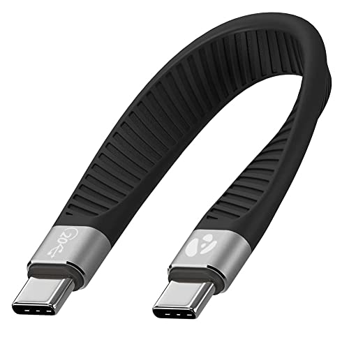 Afterplug Short USB-C to USB C Cable [13cm 5 inch], 100W 5A PD Fast Charging, 20Gbps 3.2 Gen 2x2 for MacBook, iPad Pro, Surface, Chromebook, Samsung S20, Nintendo Switch, External SSD, Power Bank