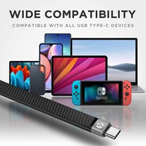 Afterplug Short USB-C to USB C Cable [13cm 5 inch], 100W 5A PD Fast Charging, 20Gbps 3.2 Gen 2x2 for MacBook, iPad Pro, Surface, Chromebook, Samsung S20, Nintendo Switch, External SSD, Power Bank