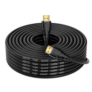 4k hdmi cable 25ft, high speed hdmi cables (hdmi2.0,18gbps, 1080p)- ethernet audio return video 4k hdmi cable, ultra high speed gold plated connectors, compatible with playstation arc ps3 ps4 pc hdtv