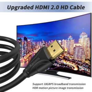 4K HDMI Cable 25ft, High Speed Hdmi Cables (HDMI2.0,18Gbps, 1080P)- Ethernet Audio Return Video 4K HDMI Cable, Ultra High Speed Gold Plated Connectors, Compatible with Playstation Arc PS3 PS4 PC HDTV