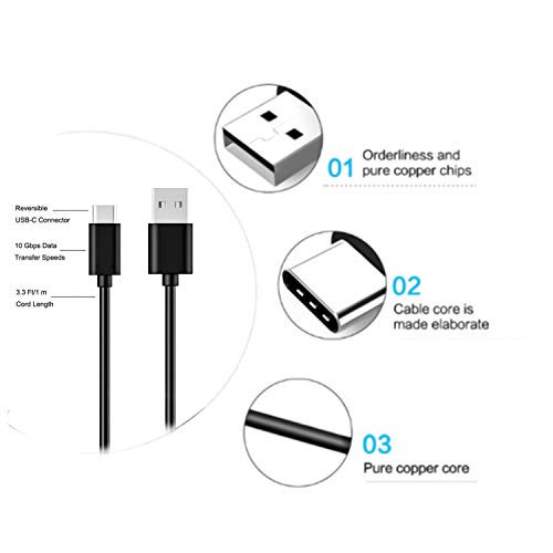 USB-C Charger Charging Cable Cord for Sony WH-1000XM5 WH-1000XM4 WH-1000XM3 WF-1000XM4 WF-C500 WH-XB900N WH-CH510 WI-1000XM2 WI-C200 WI-XB400 WF-1000XM3 LinkBuds, Bose NCH700 Wireless Headphones