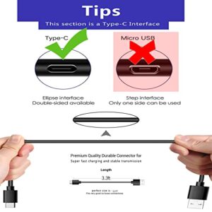 USB-C Charger Charging Cable Cord for Sony WH-1000XM5 WH-1000XM4 WH-1000XM3 WF-1000XM4 WF-C500 WH-XB900N WH-CH510 WI-1000XM2 WI-C200 WI-XB400 WF-1000XM3 LinkBuds, Bose NCH700 Wireless Headphones