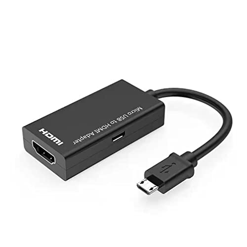 MHL Micro USB to HDMI Cable Adapter, MHL 5pin Phone to HDMI 1080P 4K Video Graphic for Samsung Galaxy/LG/Huawei ect. Android Smart Phones That with MHL Function