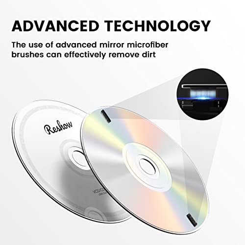 Reshow Laser Lens Disc Cleaner kit for CD & DVD Player Without Scratching The Optics - Included Microfiber Cloth, Cleaning Disc and Cleaning Solution (1 Bottles of Cleaning Fluid)