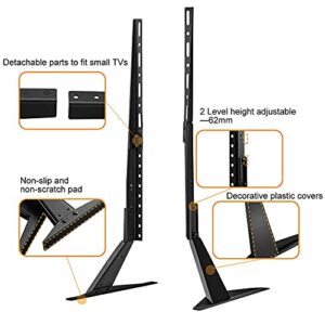 Universal TV Stand, Metal TV Legs for 22-65 inch LCD/LED/OLED/Plasma Flat&Curved Screen TV Height Adjustment with VESA 75x75mm to 800x400mm Max ML1760