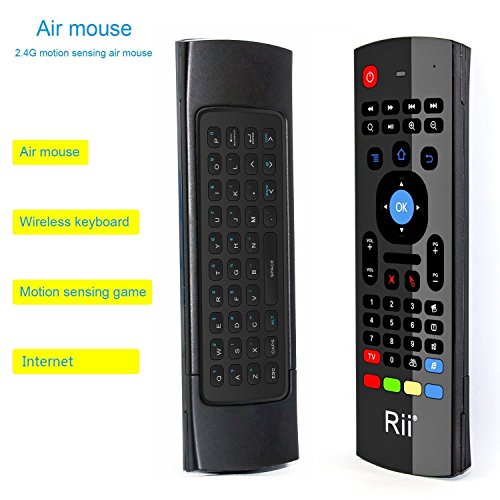Rii MX3 Multifunction 2.4G Fly Mouse Mini Wireless Keyboard & Infrared Remote Control & 3-Gyro + 3-Gsensor for Google Android TV/Box, IPTV, HTPC, Windows, MAC OS, PS3