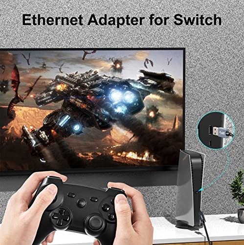 USB to Ethernet Adapter,Breilytch USB 3.0 to 10/100/1000 Gigabit Ethernet LAN Network Adapter Driver Free Compatible for MacBook, Surface Pro, Notebook PC with Windows7/8/10, XP, Mac/Linux,Vista