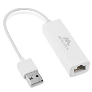 usb ethernet (lan) network adapter compatible with laptop, computers and all usb 2.0 compatible devices including windows 11/10/8.1/8 / 7 / vista/xp by mobi lock