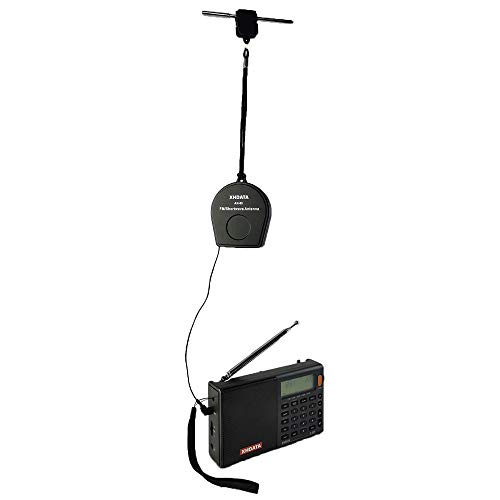 XHDATA AN-80 Shortwave Reel Antenna FM SW External Antenna Whip Antenna to Improve Signal Reception Suitable for FM SW Radio