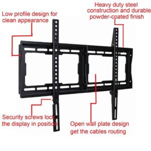 VideoSecu Low Profile TV Wall Mount Bracket for Most 32" - 75" LCD LED UHD Plasma HDTV, Compatible with Sony Bravia Samsung LG Haier Vizio Sharp AQUOS Westinghouse Pioneer ProScan Toshiba 1NN