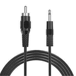 rca to 3.5mm mono, 6ft 3.5mm 1/8 inch mono male plug to rca male audio cable adapter, for speakers, subwoofer