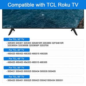 (Upgraded Version) Base Stand TV Legs for TCL Smart Tv - 32in 40in 43in 48in 49in 50in 55in 60in 32S305 32S301 32S303 32S4610R 32S3850 32S3850A 32S3850B 32S3850P 32FS4610R with Screws(32-55in, Black)