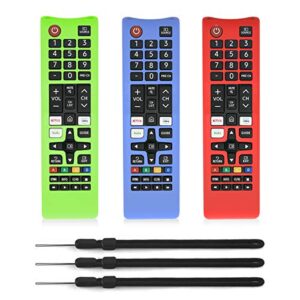 [3 Pcs] Protective Cover for Samsung TV Remote, Silicone Protective Case Compatible with Samsung Smart TV Remote BN59-01301A Bn59-01315A Bn59-01199F [Light Weight/Anti Slip/Shock Proof/Glowing]