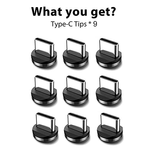 Magnetic Connector Tips Head for Type C Android Devices (9 Pack), Bojianxin Magnetic Phone Cable Adapter