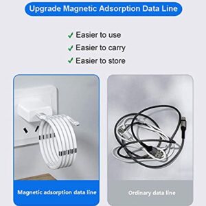 JJKKZVZ 2Pack Upgraded Magnetic USB C to USB C Fast Charging Cable (3ft 60W), Magnetic Charging Cable, USB 2.0 Type C Charging Data Transfer Cable with Soft Protective Tube for All USB C Devices