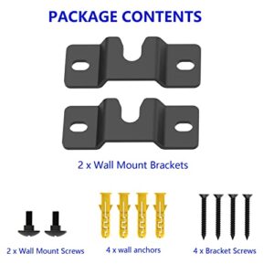 Speaker Wall Mount Brackets for Vizio, Sony, Panasonic, Samsung, & More Surround Sound Speaker, Rear Satellite Speakers, Bookshelf Speakers Mounts Bracket, Mounted on Wall (One Pair)