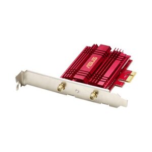 ASUS PCE-AC56 Dual-Band 2x2 AC1300 WiFi PCIe Adapter with Heat Sink, Detachable Antennas and Antenna Base