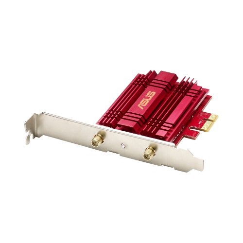 ASUS PCE-AC56 Dual-Band 2x2 AC1300 WiFi PCIe Adapter with Heat Sink, Detachable Antennas and Antenna Base