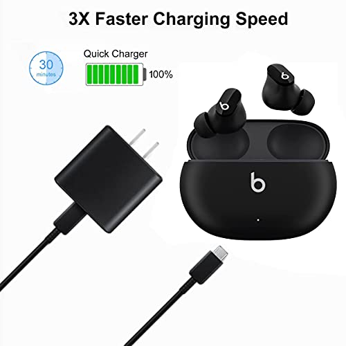 USB C Charger Adapter Block Cable [5Ft/18W] for Beats Studio Buds, Beats Fit Pro/X Kim, Beats Flex Wireless Earbuds Earphones Charging Case Cord