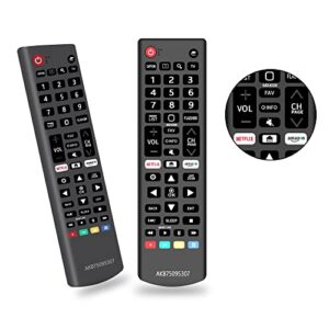 zyk universal remote control for lg smart tv remote replacement for lg-tv-remote compatible with all lg lcd led oled uhd hdtv 3d smart tvs akb75095307 new remote with shortcut buttons – netflix,amazon