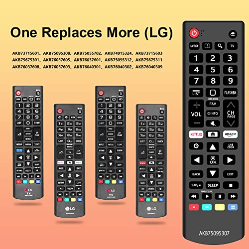 ZYK Universal Remote Control for LG Smart TV Remote Replacement for LG-TV-Remote Compatible with All LG LCD LED OLED UHD HDTV 3D Smart TVs AKB75095307 New Remote with Shortcut Buttons - Netflix,Amazon