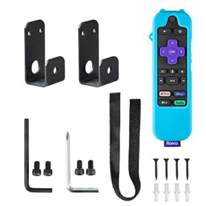 Wall Mount Bracket for Roku Streambar,Roku Smart Soundbar, Sturdy Soundbar Holder for Roku, with Silicone Remote Cover