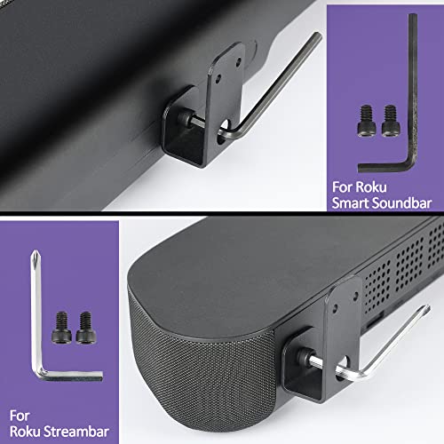 Wall Mount Bracket for Roku Streambar,Roku Smart Soundbar, Sturdy Soundbar Holder for Roku, with Silicone Remote Cover
