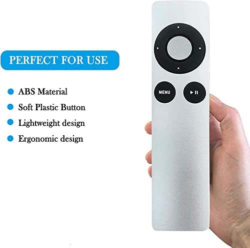 New Replacement Apple TV Remote Control fit for Apple 1 2 3 A1427 A1469 A1378 A1294 MD199LL/A MC572LL/A MC377LL/A MM4T2AM/A MM4T2ZM/A TV (Made from Plastic not Original)