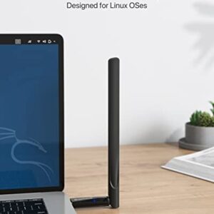 BrosTrend 650Mbps Linux WiFi Adapter for Ubuntu, Mint, Kali, Debian, Kubuntu, Lubuntu, Xubuntu, Zorin, PureOS, Raspberry Pi 2+, Windows 11/10/8/7, 5GHz/2.4GHz, Long Range External 5dBi Antenna