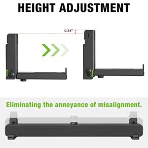 USX MOUNT Universal Soundbar Wall Mount Brackets, Depth Adjustable 3.5-6.1‘’ Sound Bar Mounting Bracket for Most of Soundbars Up to 13.2 Lbs, Removable and Lockable No-Slip Hooks（XAS006）