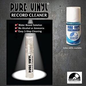 Collector Protector Vinyl Record Cleaner Kit | Vinyl Cleaning Kit | Anti Static Carbon Fiber Vinyl Record Brush & LP Cleaning Solution