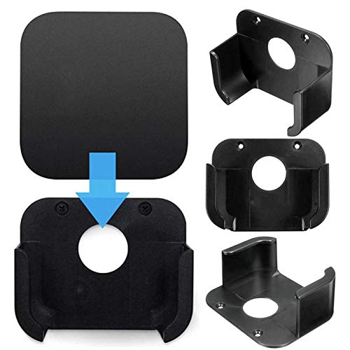 TV Mount Compatible with Apple TV 4th and 4K 5th Generation, Auswaur Wall Mount Bracket Holder Compatible with Apple TV 4th and 4K 5th Gen with Black Silicone Siri Remote Protective Case Cover