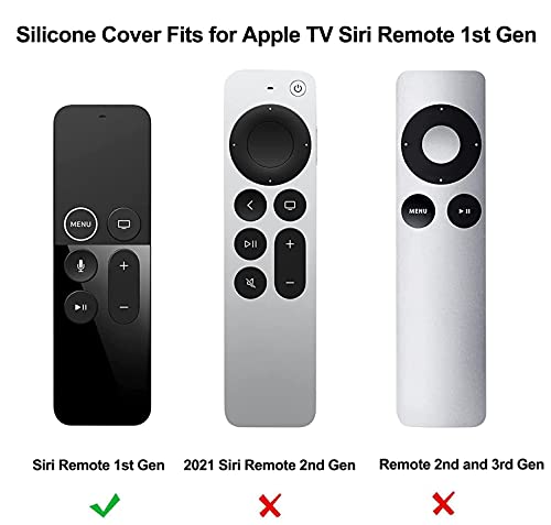 TV Mount Compatible with Apple TV 4th and 4K 5th Generation, Auswaur Wall Mount Bracket Holder Compatible with Apple TV 4th and 4K 5th Gen with Black Silicone Siri Remote Protective Case Cover