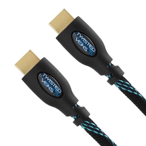 Twisted Veins HDMI Cable 3 ft, 3-Pack, Premium HDMI Cord Type High Speed with Ethernet, Supports HDMI 2.0b 4K 60hz HDR on Most Devices and May Only Support 4K 30hz on Some Device