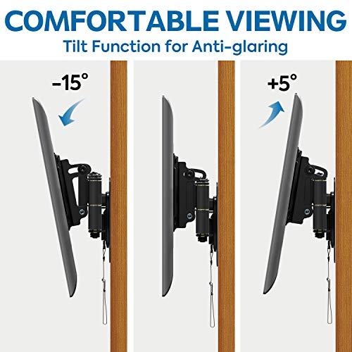 Mounting Dream Lockable RV TV Mount for Most 10-26 Inch Flat Screen, RV Mount TV Bracket for Camper Trailer Truck Boat, Full Motion RV TV Wall Mount Quick Release Lock, VESA 100x100mm, 22 lbs MD2209