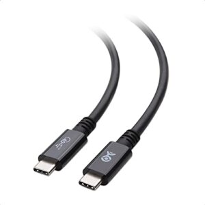 cable matters [usb-if certified] 40gbps usb 4 cable 2.6 ft with 8k video & 240w charging, usb4 cable/usb c display cable with pd 3.1 compatible with thunderbolt 4, macbook, xps, surface pro