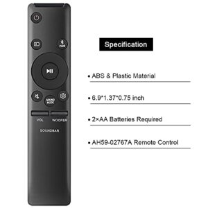 Gvirtue AH59-02767A Universal Remote Control Replacement for Samsung Soundbar Sound Bar Remote Controller Home Theater Surround Sound Bluetooth Speaker System