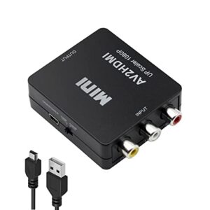 sorthol rca to hdmi converter, av to hdmi 1080p composite cvbs av to hdmi video audio converter adapter for pal/ntsc for pc laptop xbox ps4 ps3 tv stb vhs vcr camera dvd