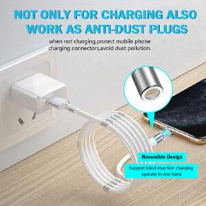 Magnetic Charging Cable, Super Organized Retractable Fast Charging Cable,AICase 3 in 1 Self Winding Phone Cable with Data Transmission, Magnetic Charging Cable for Type-C,Micro USB and iProduct